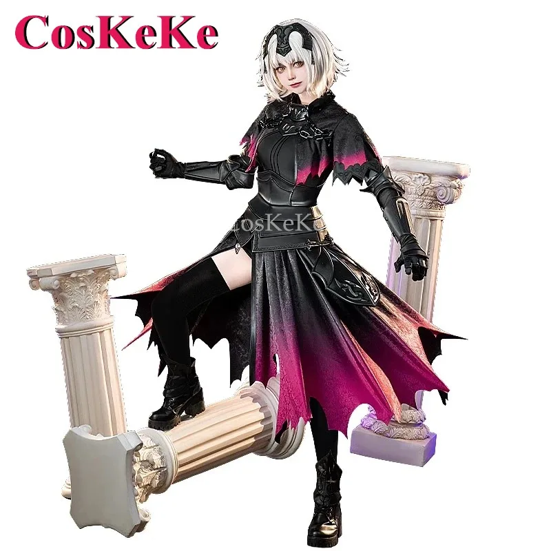 أزياء CosKeKe Alter/Joan Of Arc التأثيرية لعبة FGO Fate/الطلب الكبير فستان معركة جميل جميل ملابس لعب الأدوار والحفلات