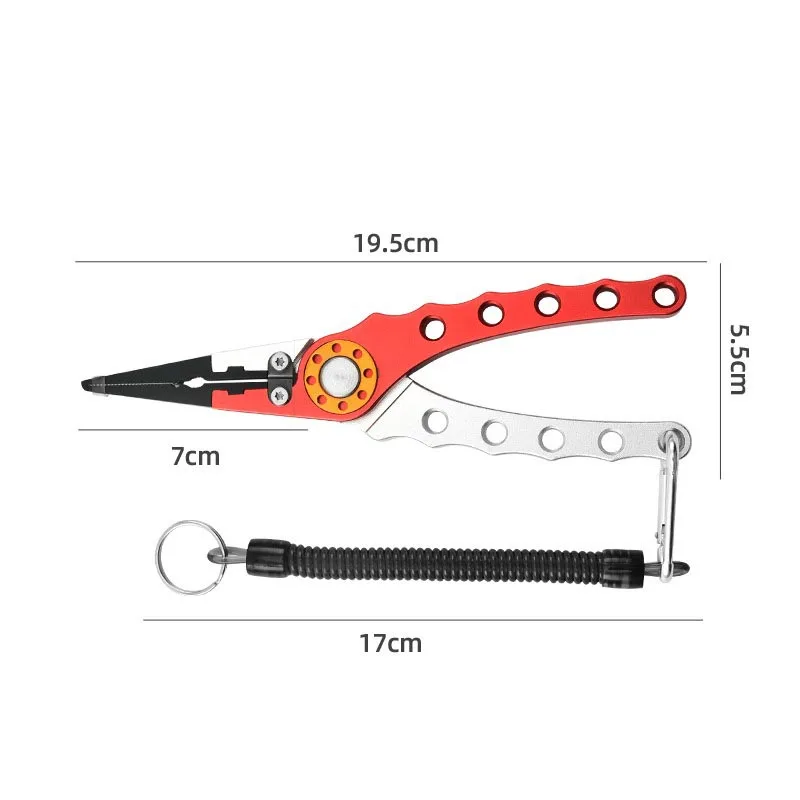 Angeln Zangen Fisch control zangen Linie Cutter Multifunktionale Knoten Aluminium Legierung Schere Haken Remover Angelausrüstung