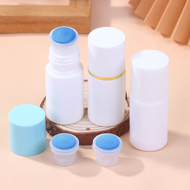20ML Riutilizzabile Testa di Spugna Applicatore Bottiglie di Medicina Vuote di Plastica Per La Crescita Dei Capelli Antiprurito Daub Riempimento Linimento Liquido