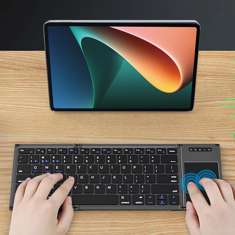 Foldable Wireless Bluetooth mini Keyboard Rechargeable For Xiaomi Pad 5 Pro MiPad 5 XIAOMI Pad 6 Pro mipad6 11" Redmi Pad Tablet