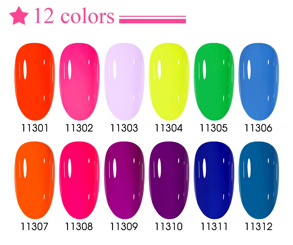 Clou Beaute 10 Stück TPO & HEMA FREIER Nagellack-Set Gel-Lack Frühlingsfarben UV-Gel Nagellack Semi-Permanent Hochpigmentierter Lack – Detail 5
