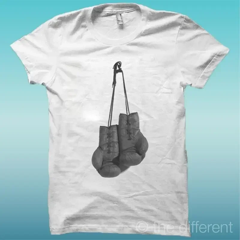 Camiseta de boxeo blanca The Happiness Is Have My Neuf