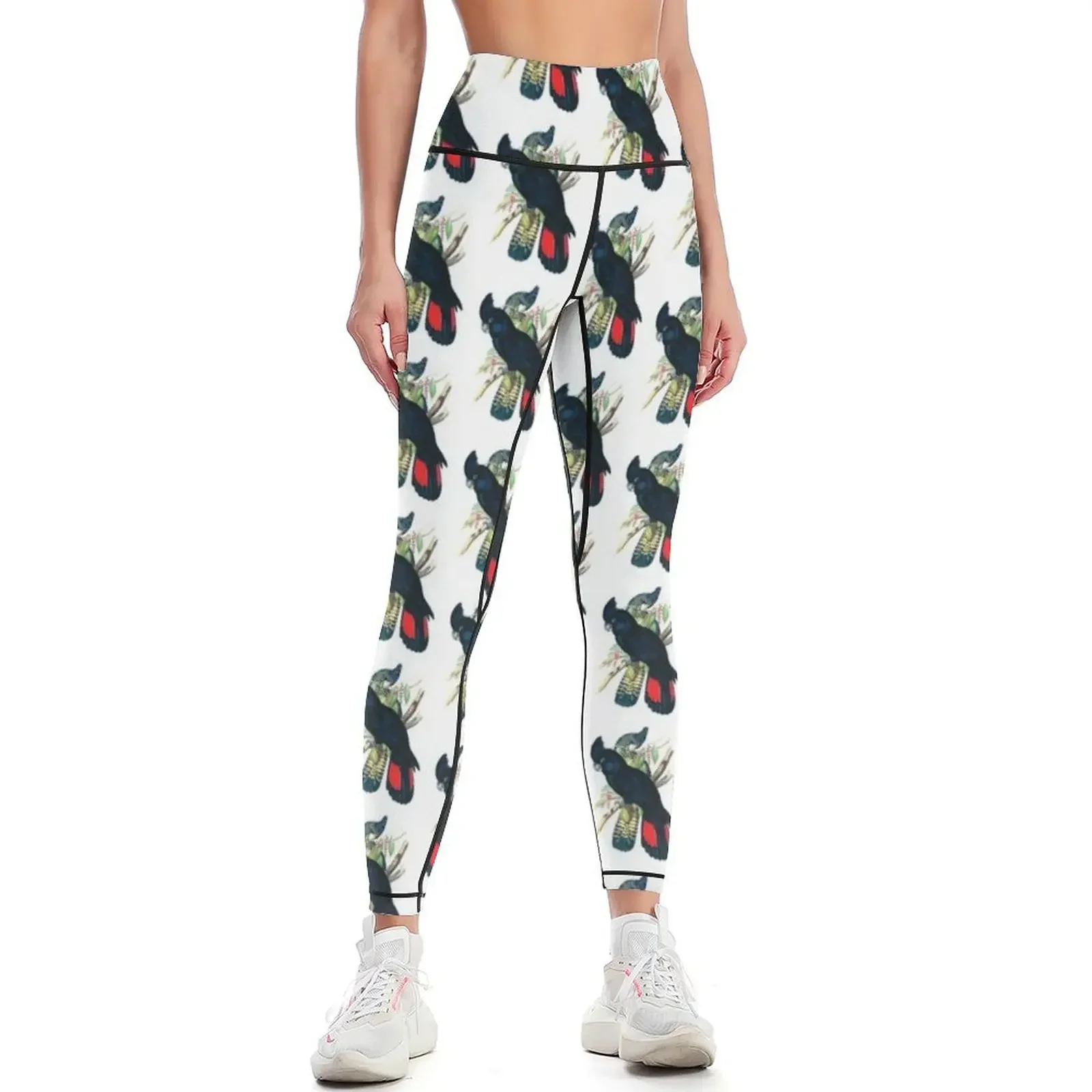 

Австралийские банкетские леггинсы с черным какаду, спортивные женские спортивные женские джоггеры с эффектом пуш-ап, женские леггинсы