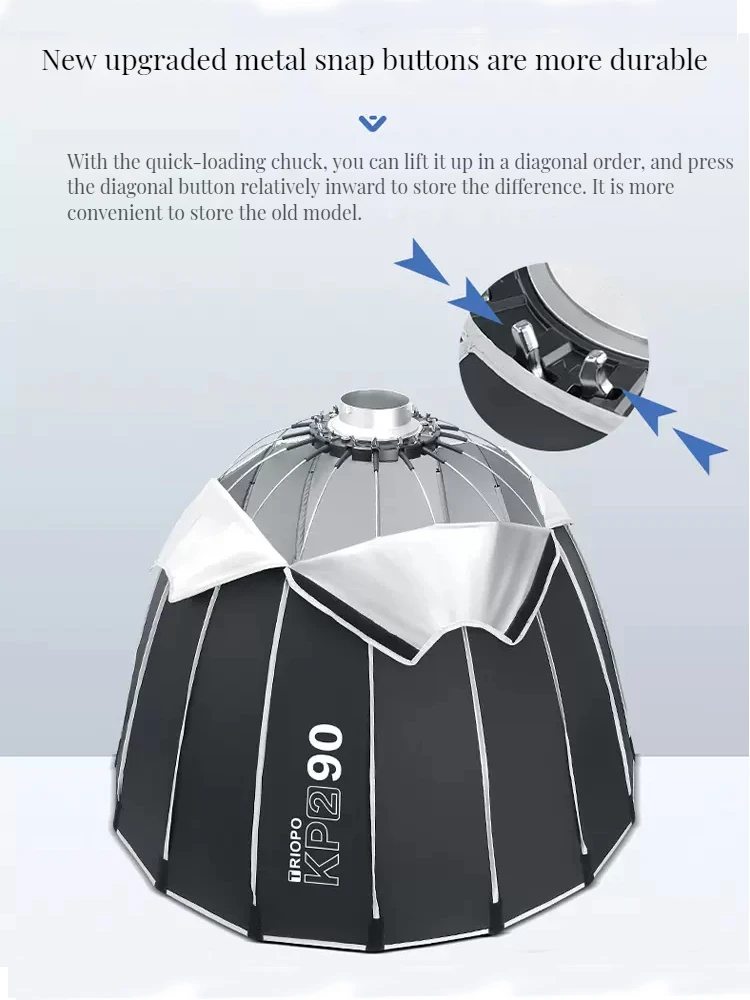 Triopo Hexadecagon Collapsible Softbox 60cm 70cm 90 120cmDeep Parabola Umbrella with Bowens Mount  Diffuser for Studio Monolight