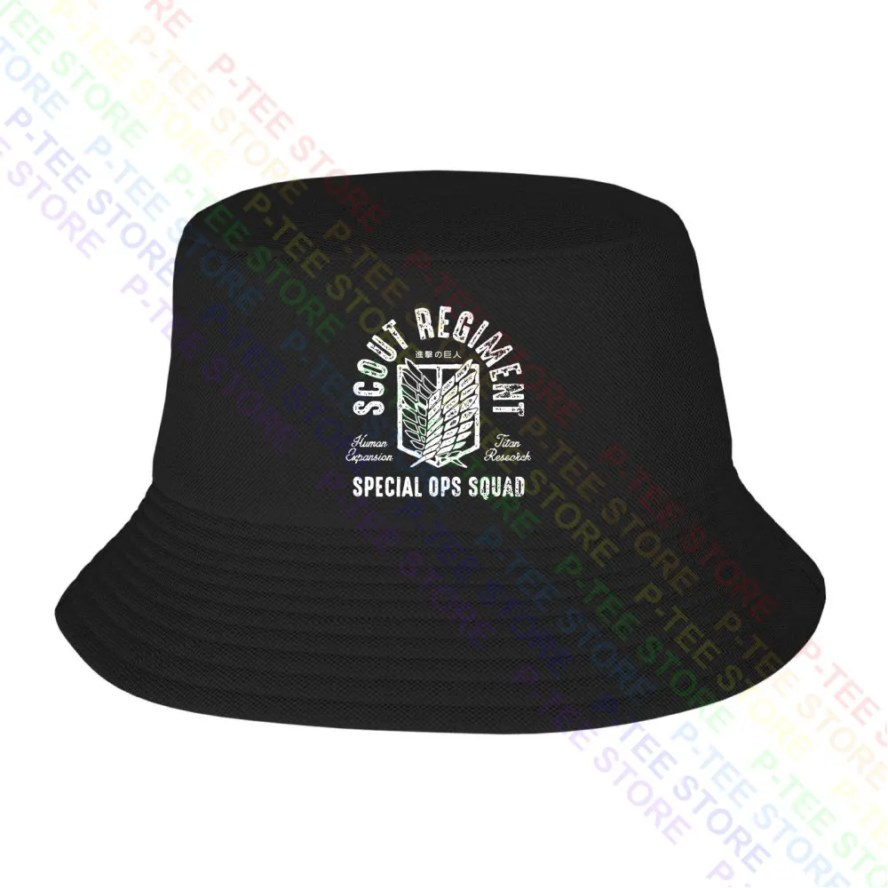 ataque-ao-regimento-titan-scout-malha-bucket-hat-special-ops-squad-bone-de-beisebol-snapback-caps