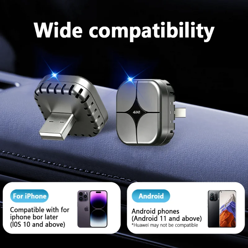 Adaptor CarPlay Nirkabel 4-in- - Mini Electronics Gadgets ulasan dan harga