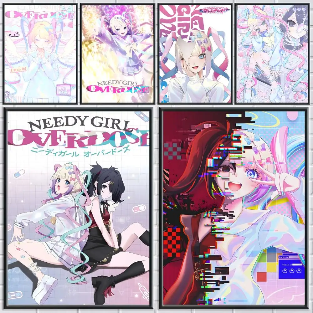 game Needy Streamer Overload Poster Poster HD Self Adhesive Waterproof Art Print Wall Decor for Bedroom Living Room Home Gift