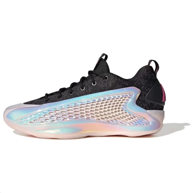 adidas AE 1 Low Iridescent Honeycomb Basketball Shoes Iron Metallic Core Black Boost Lightstrike Men Trainers JS0646