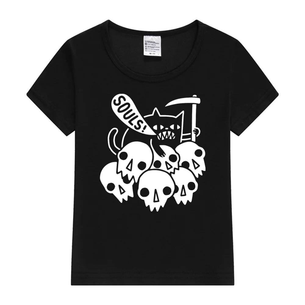 

Cat Got Your Soul Kids T-Shirt Children Kawaii T Shirt Anime Cartoons Children Casual Clothes Tee Shirt Girl Boy Fashion Y2K Top