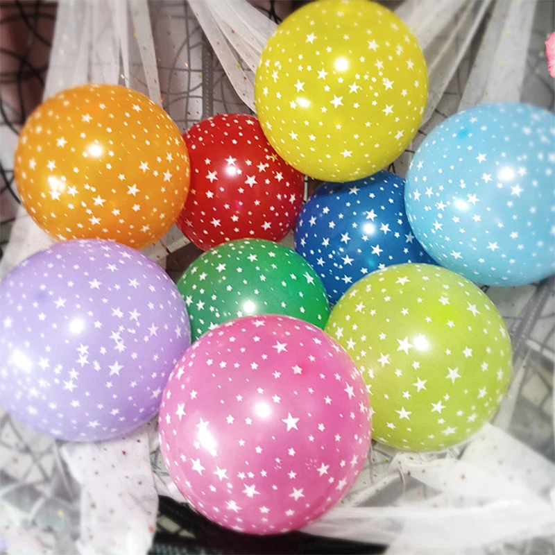 

12inch 2.8g Star Printed Circular Latex Balloon for Wedding Festival Birthday Party Store Decoration Scene Layout