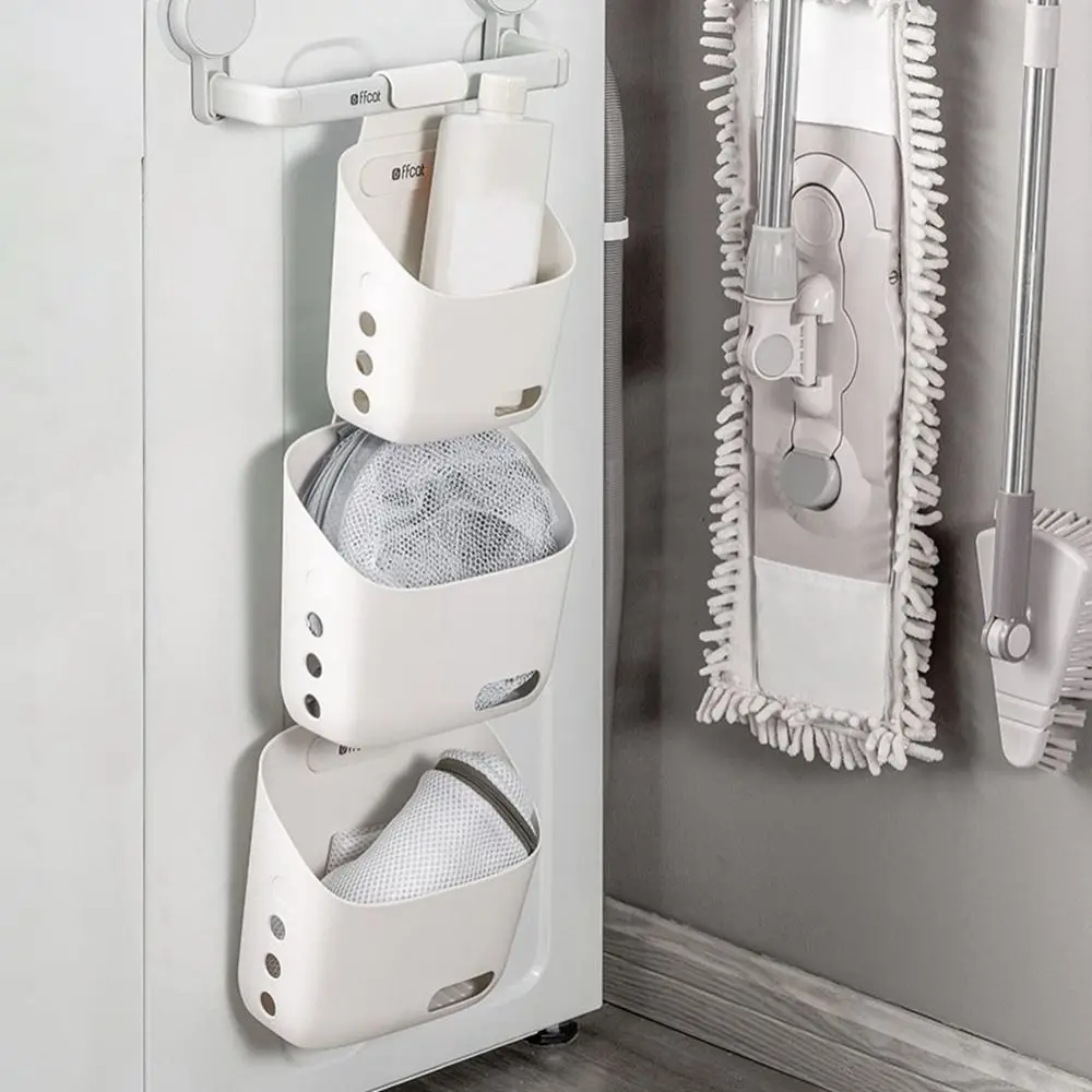 Plastic Hanging Storage Basket Wall-Mounted Sorting Storage Storage Rack Home Storage Bathroom Storage Organizer Kitchen