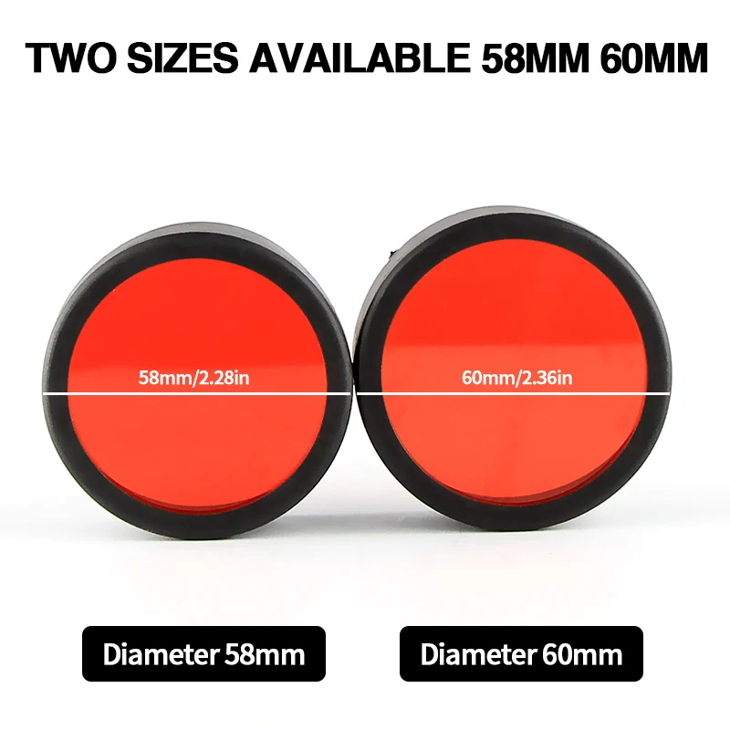2PCS Motorcycle Headlight Yellow/Red/Blue Cover Plastic DIY 58mm/60mm Moto Light Cover Canbus For L6X Automobiles Accessories