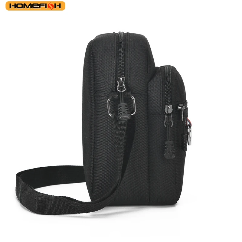 HOMEFISH Modna męska torba na klatkę piersiową w jednolitym kolorze, wysokiej jakości torba na ramię ze skóry PU, duża pojemna torba crossbody na co dzień. — zdjęcie 6