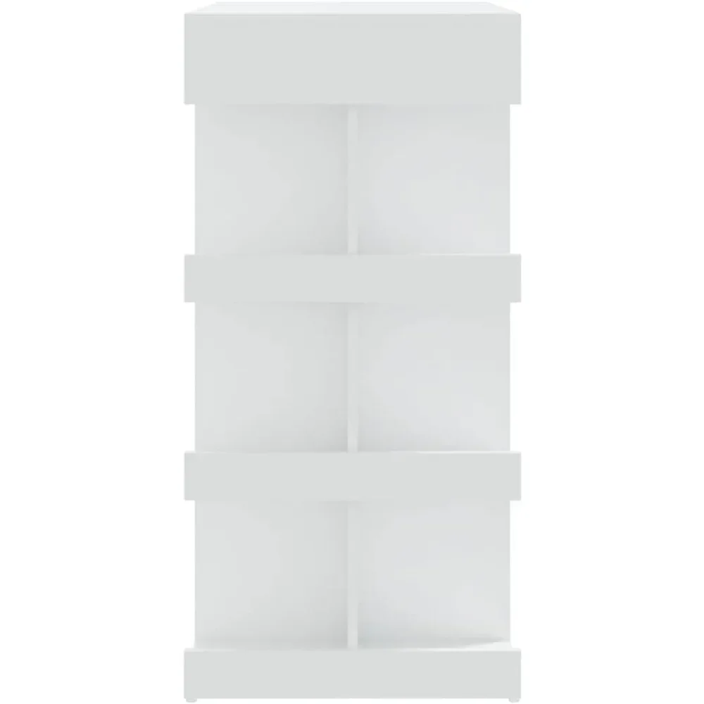 現代的な収納バーテーブル - 省スペース 39.4x19.7x40 キッチン、ダイニングエリア用の木製パブテーブル - ホワイト