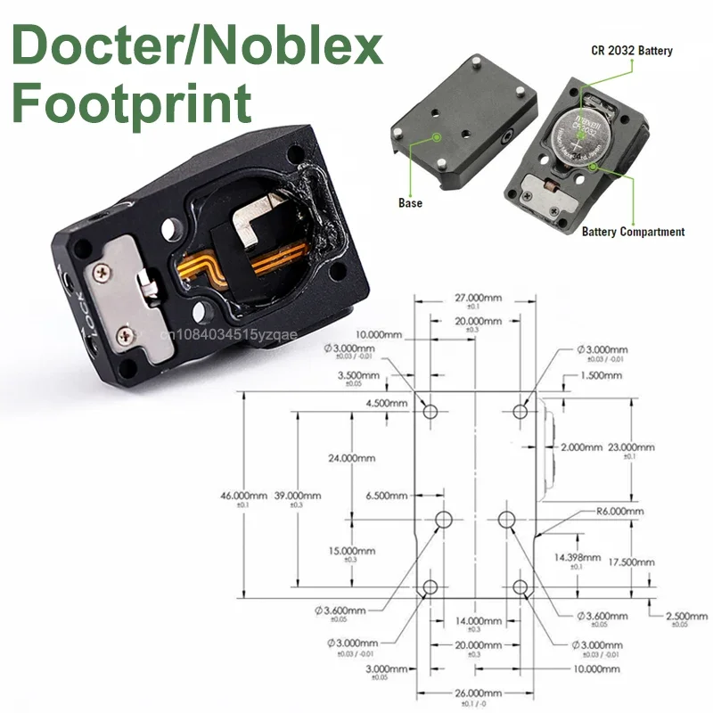 الأصلي V RT X Viper المدمجة ريد دوت البصر 6 MOA لبندقية المسدس بندقية ث/دكتور/نوبليكس بصمة و Picatinny/Weaver Mount #5
