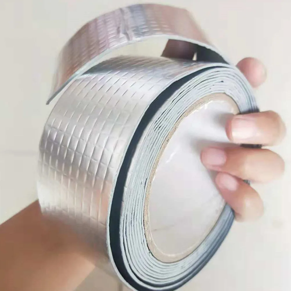 

5Cmx10M Silver Butyl Rubber Repair Tape Waterproof Roof Sill Pipeline Repair Strong Viscous Wear Resistant Aluminum Foil