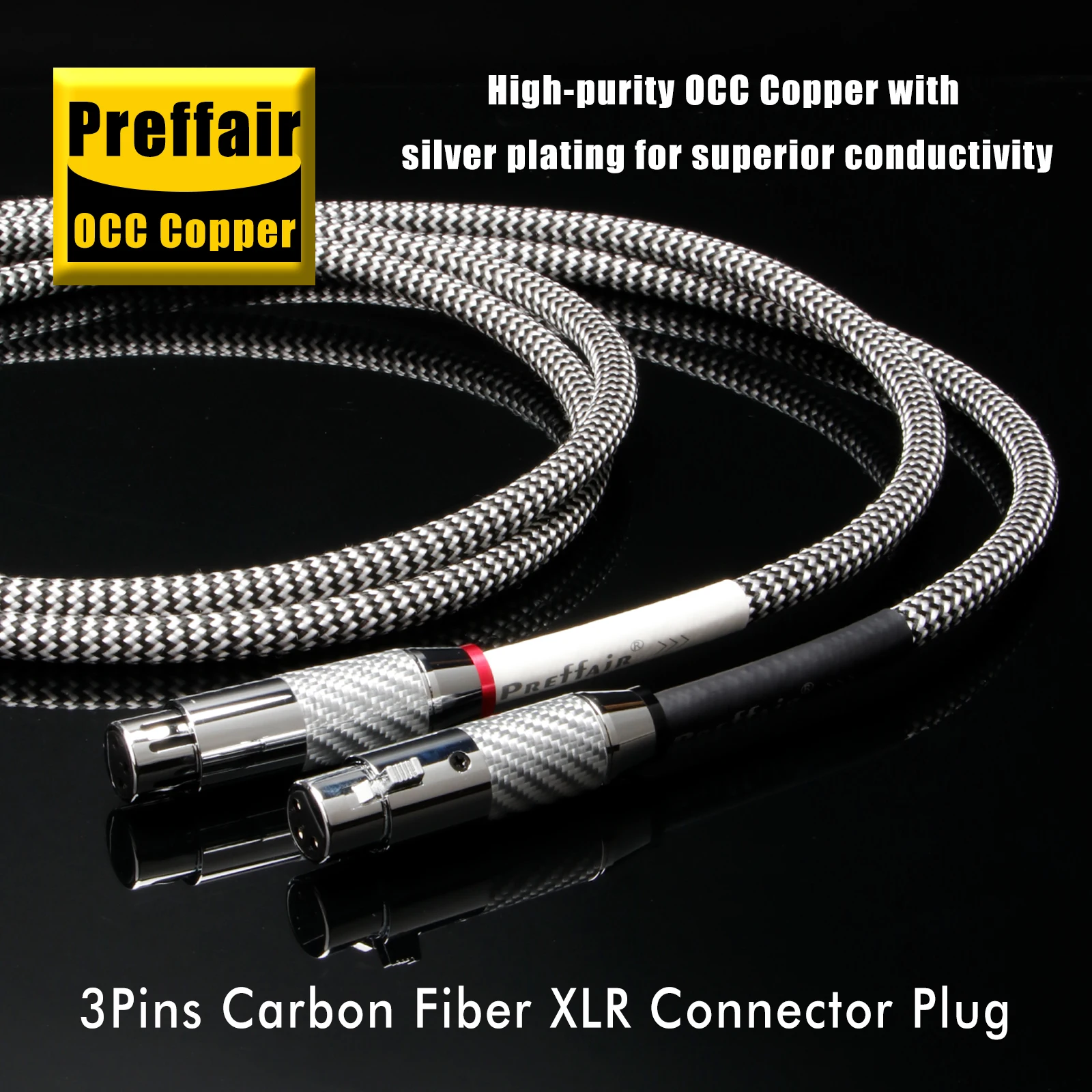 كابل صوت QED XLR مزدوج التدريع خالي من الضوضاء 2XLR كابل ذكر لميكروفون الخلاط #5