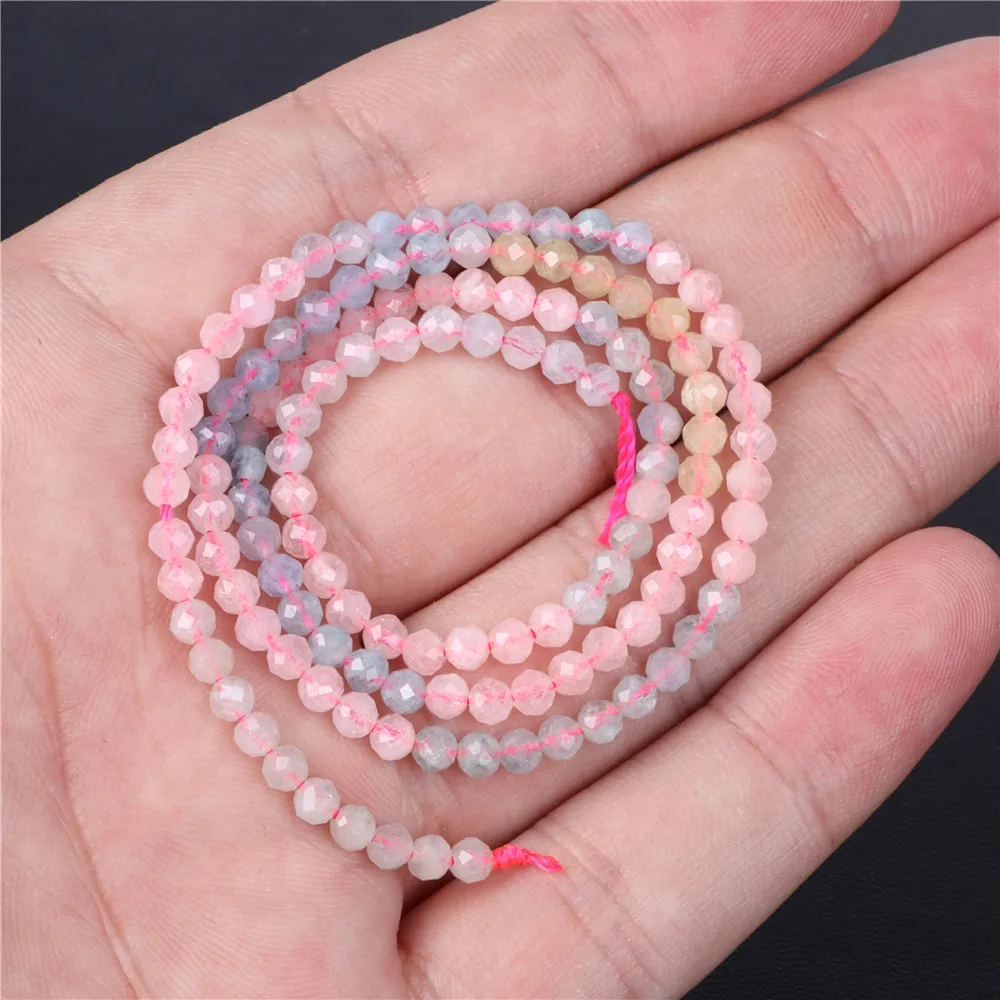أنماط مختلفة الطبيعية مورغانيتي ستون الخرزة الوردي العقيق جوهرة فضفاض الخرز لصنع المجوهرات سوار ذاتي الصنع أقراط اكسسوارات