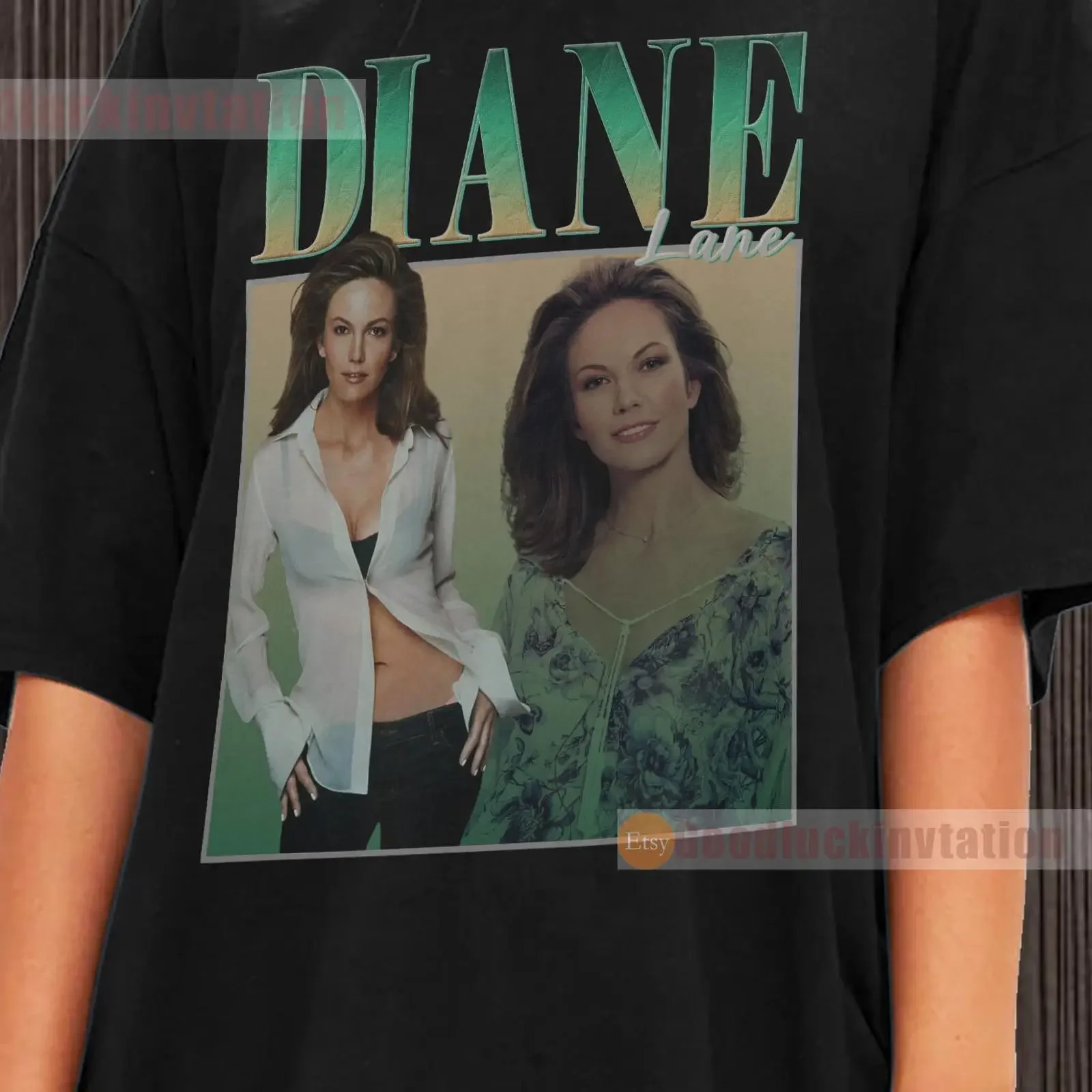 Diane Lane T Shirt Cotton Vintage 90 amp 39 s Crewneck vintage Washed Stylish Comfortable Breathable Slightly Unisex Soft