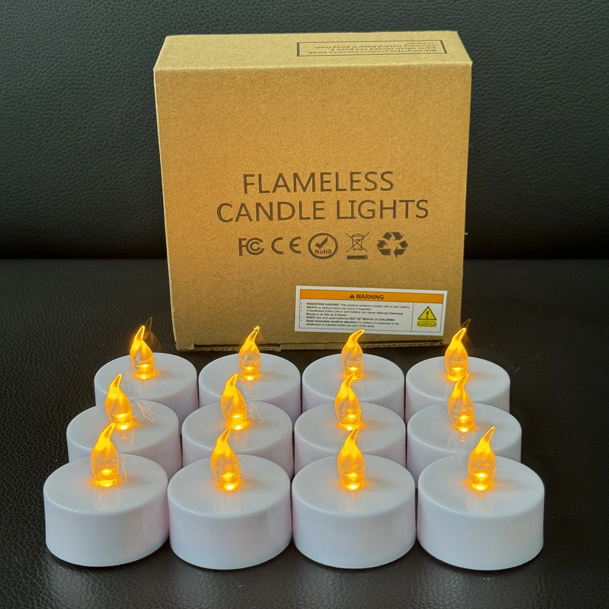 12/24 piezas de simulación electrónica pequeña cera de té LED luz de color Tealight fiesta de cumpleaños propuesta del Día de San Valentín decoración de velas