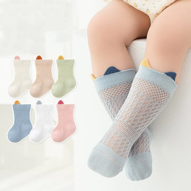 3Pairs/set Infant Toddler Socks For Boys Girls Summer Thin C
