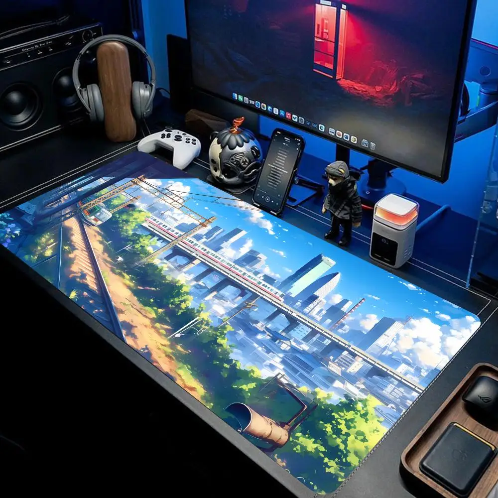 

Railway Mouse Pad large keyboard mouse desk pad non-slip rubber gaming mouse pad laptop mouse carpet