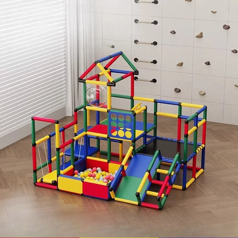 Climbing frame, baby indoor crawling ladder, multi-functional sensory integration combination pipe slide