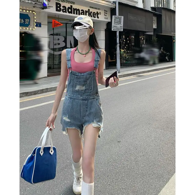 

Elegance Women Jumpsuits Altgoth Cyberpunk Purple Hanging Tailored Shape Combining Functionality Sweet Pink Halterneck Dungarees