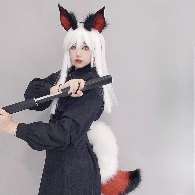 

Handmade Furry Fox Tail Fox Ears Kawaii Wolf Dog Tail Cosplay Accessories Party Tail Cosplay Props Kids Gift Performance Props