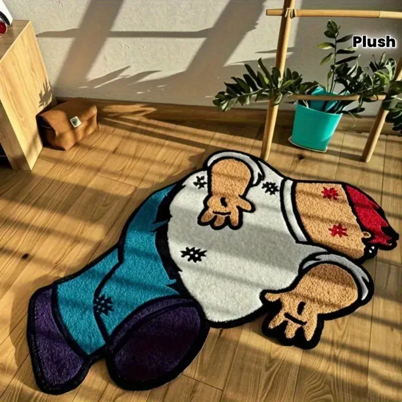 VIKAMA Funny Joke Cartoon Bedroom Carpet Soft and Slip-resistant Children's Bedside Rug Living Room Sofa Cushion Home Decoration