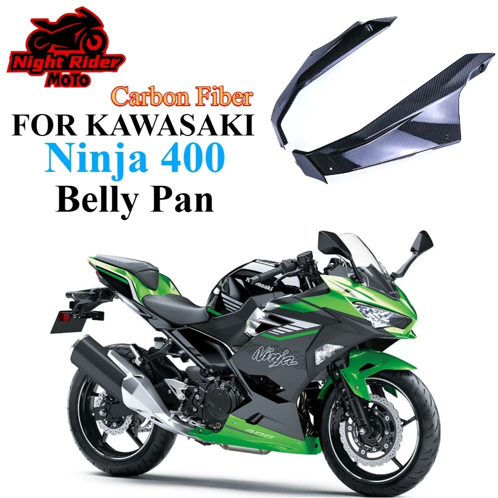 

Motorcycle Modified Parts Side Fairing Carbon Fiber Belly Pan For KAWASAKI Ninja 400 2021 2022 2023 2024 2025 +