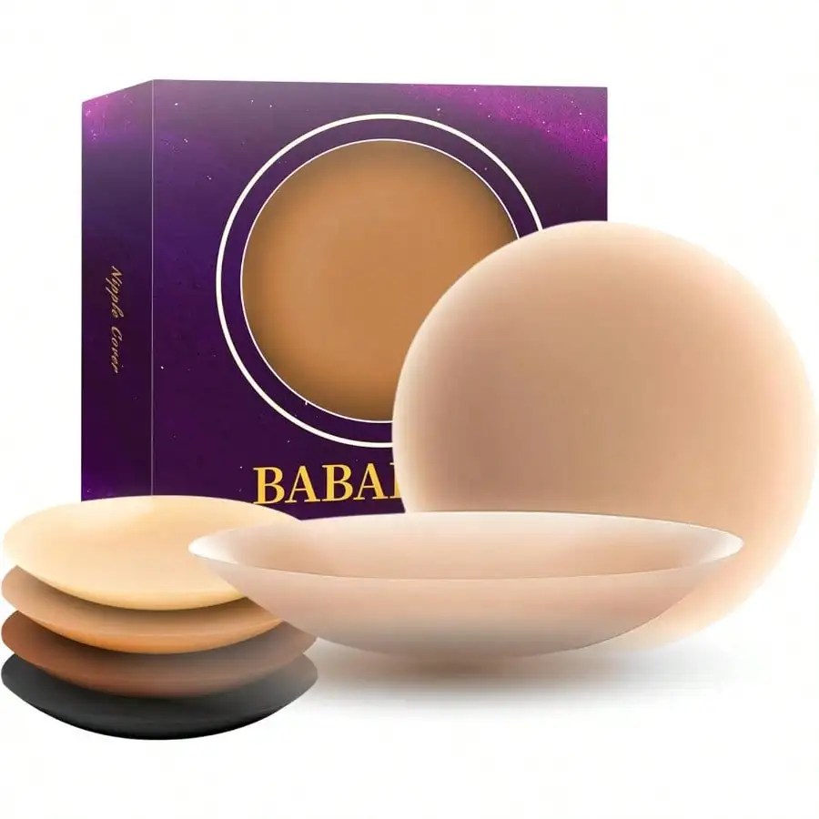 

Силиконовые непромокаемые многоразовые накладки на соски для женщин, в комплекте с дорожным футляром.