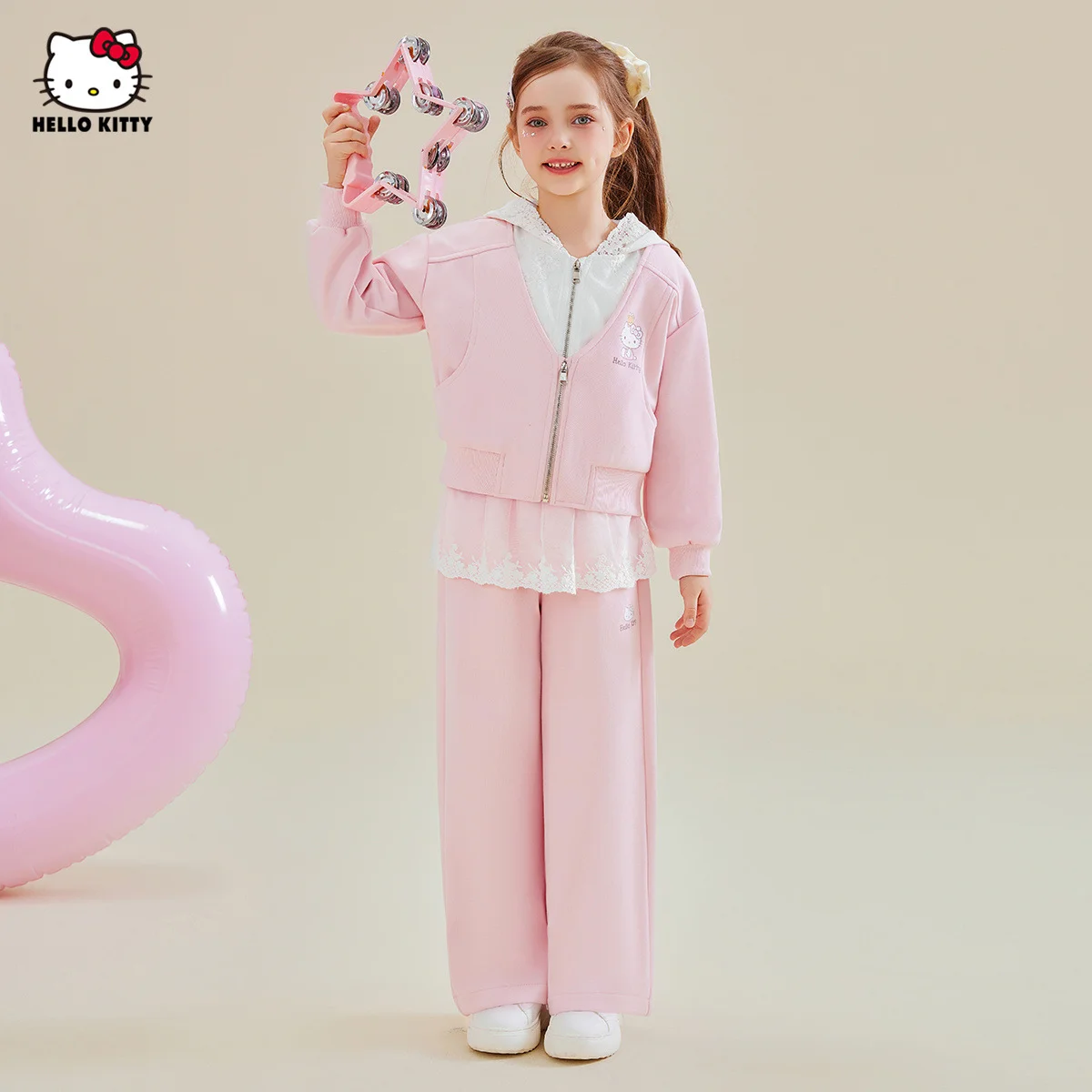 

【 Genuine Authorization 】 HelloKitty Pink Cartoon Children's Clothing is the Perfect Gift