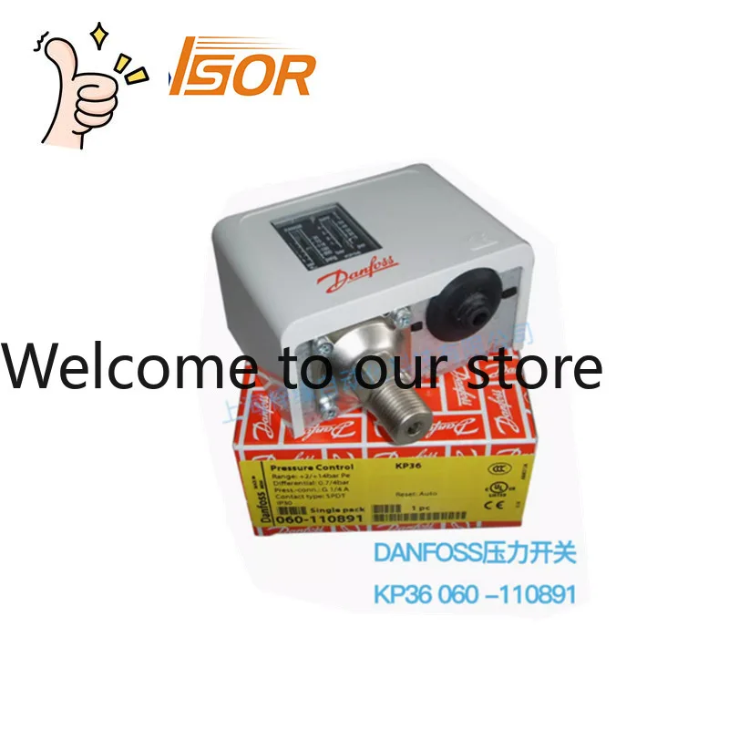 Danfoss DANFOSS Pressure Switch KP36 060-110891, Adjustment Range 2.00 - 14.0bar