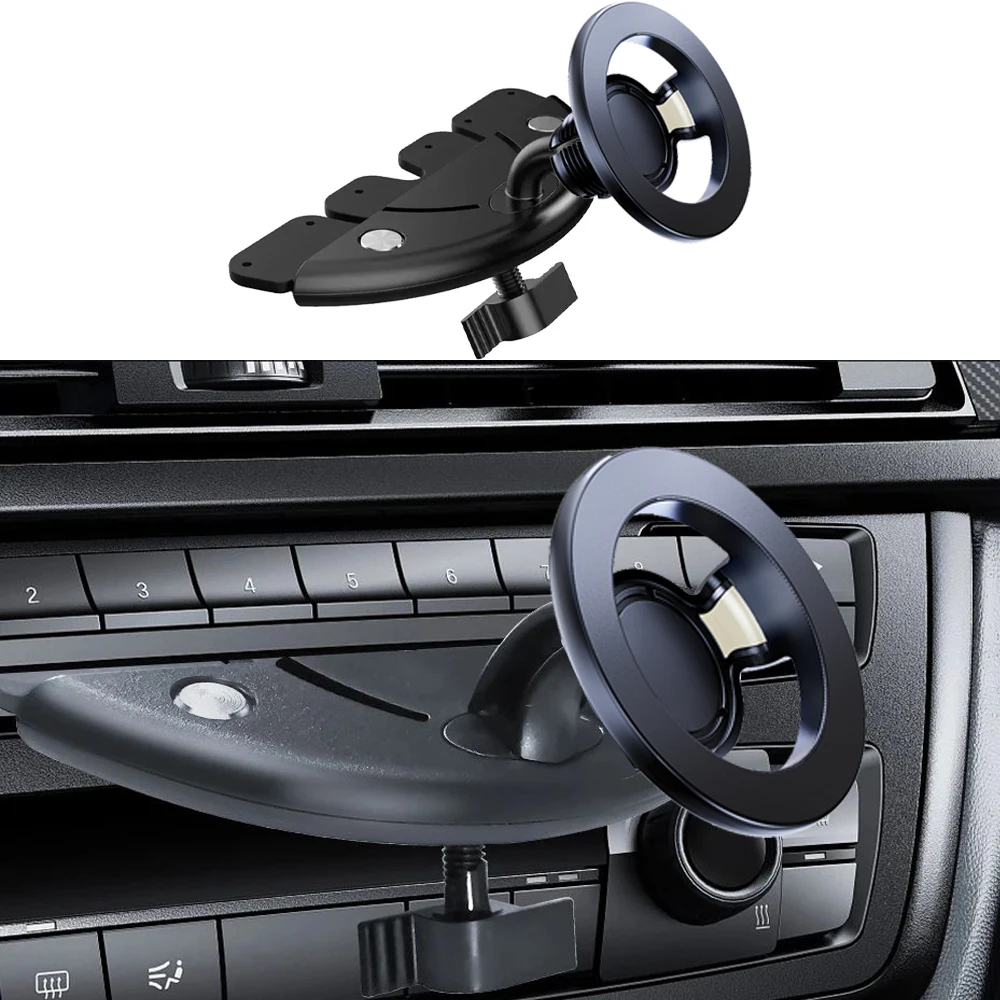 

Magsafe Phone Holder Magnetic Car CD Slot Mount Support Mobile Bracket Cell Clip For iPhone 16 15 14 13 12 11 Samsung Xiaomi
