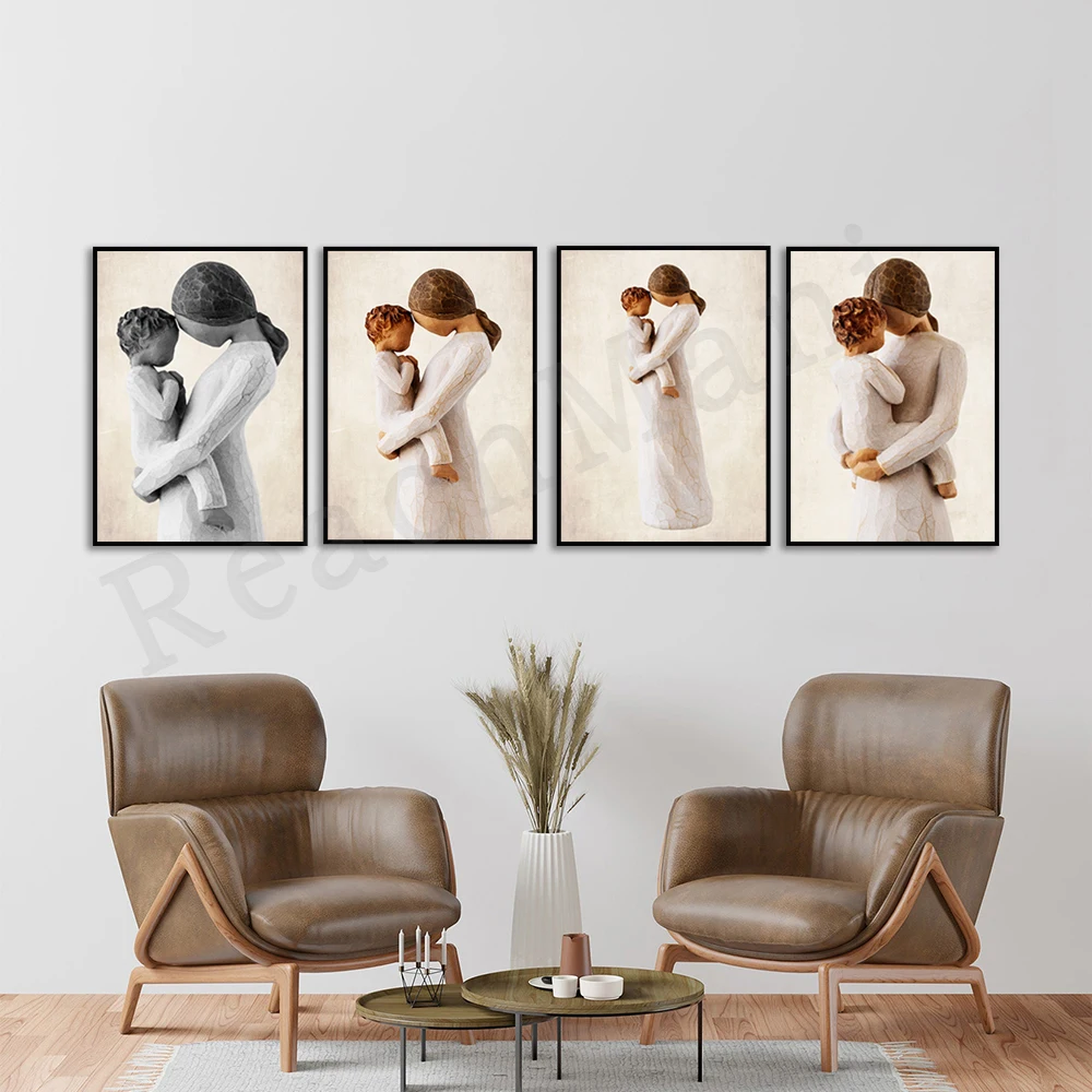 mother and child wall art prints, maternity poster prints, maternity care wall art decor poster canvas prints