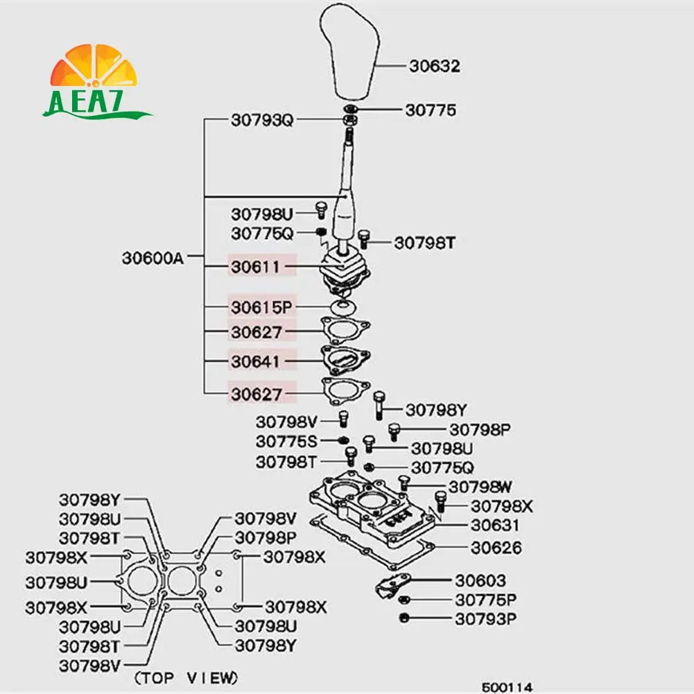 AEA7-M/T Gearshift Level Assy Fit For Mitsubishi Pajero Montero II 2Nd V31 V32 V33 V43 MR110456 MR567088 MD739289 MR110604