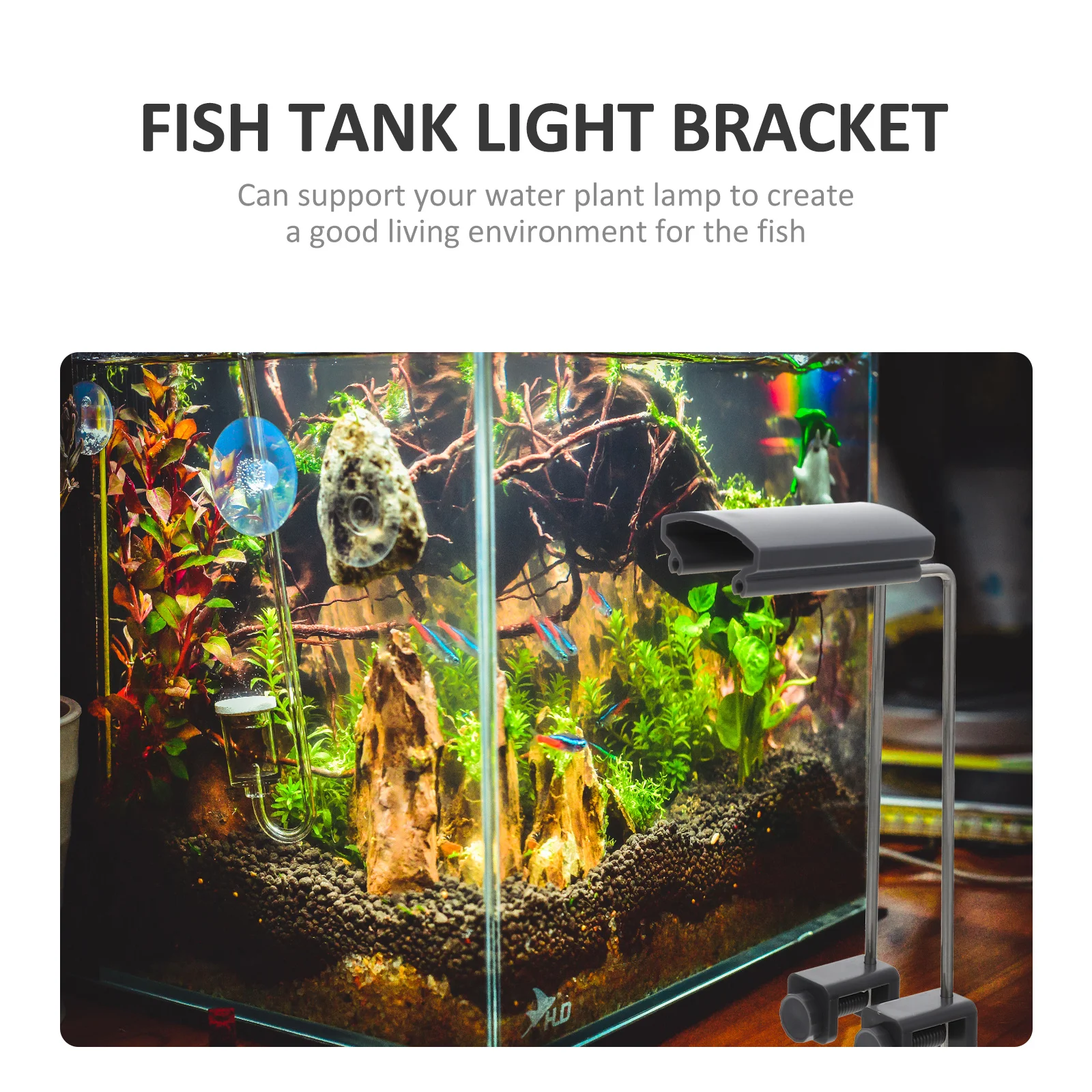 

2Pcs Fish Tank Light Bracket Plastic Lamp Holder Aquatic Plant Light Stand Aquarium Accessories Durable Support Rack