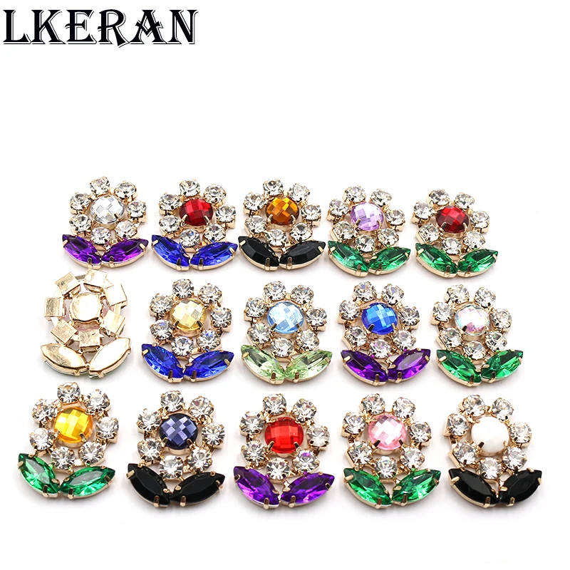 ゴールドフラワーダイヤモンドLkeran-31 * 26mm,子供用アクリル,ヘアアクセサリー,バッグ,衣類,ジュエリーアクセサリー