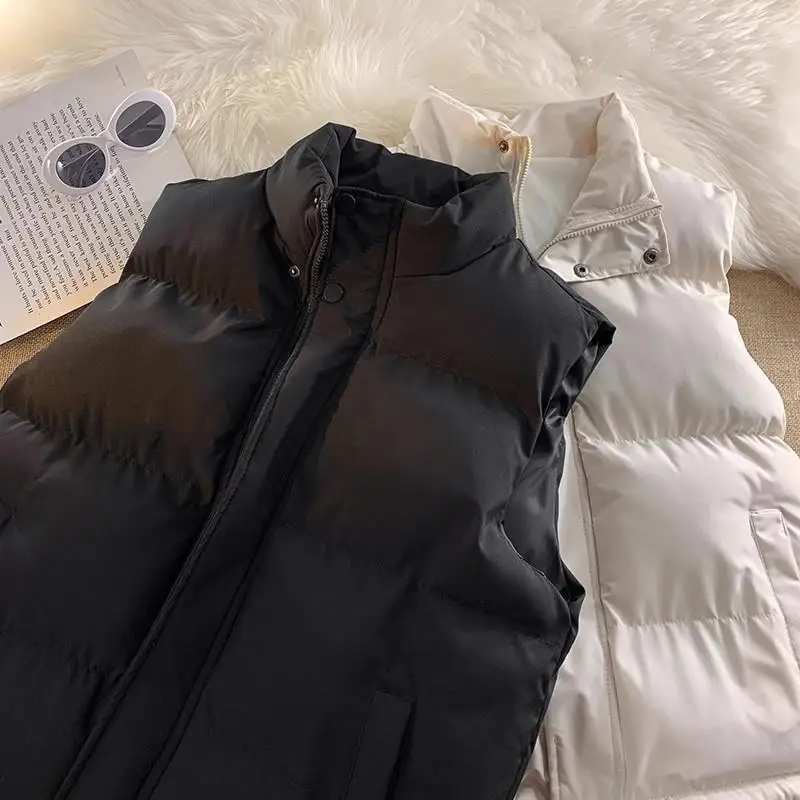 

Retro Japanese Sle Thiened Cotton Jaet Vest Men's Autumn Winter Loose down Stand Collar Jaet Outerwear Faion Brand