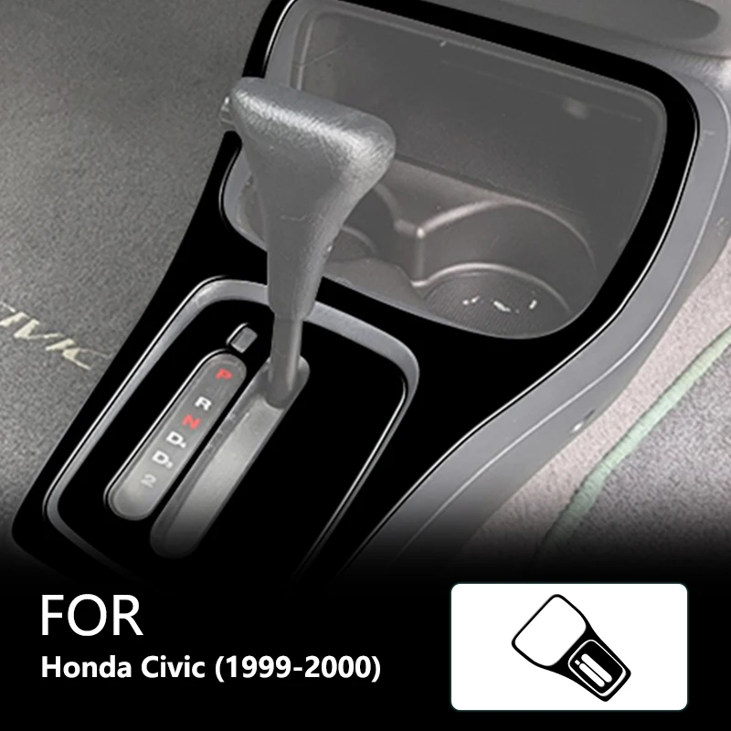 

For Honda Civic 1999 2000 Gearshift Panel Brand New ABS Gloss Black Safeguard Stickers Car Interior Accessories