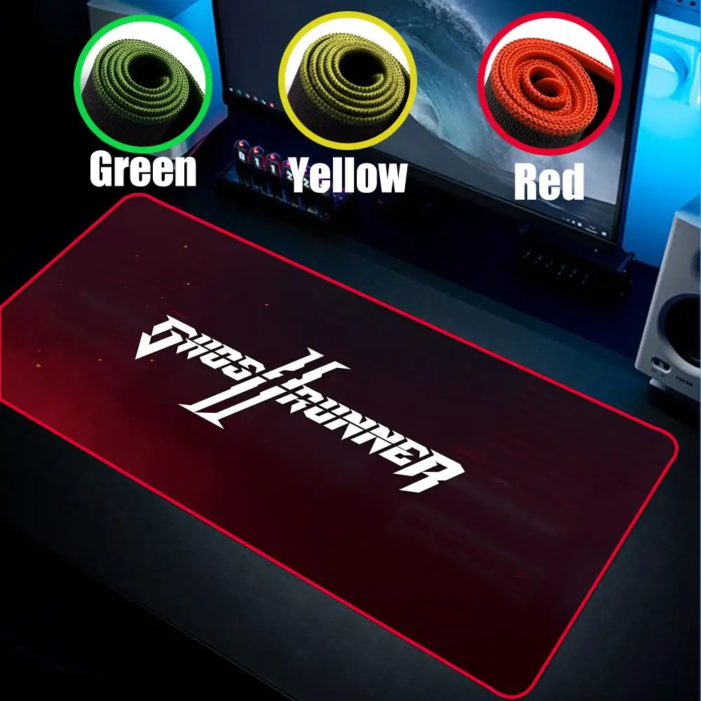 

Super Ghostrunner Mouse Pad 90x40cm Red Colorful Lock Edge Pure Natural Rubber Desktop Anti slip Large Mouse Pad