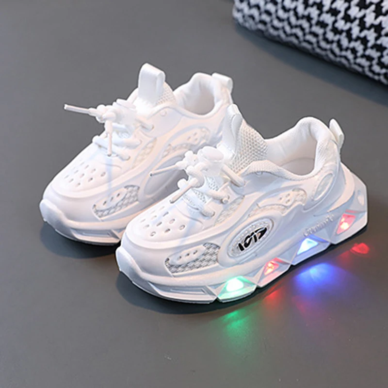 Fashion LED Bright Shoes Casual Sneaker for Boy Kid Shoe for Girl Breathable Shoe Running Shoes Children Led Glowing Casual Wear