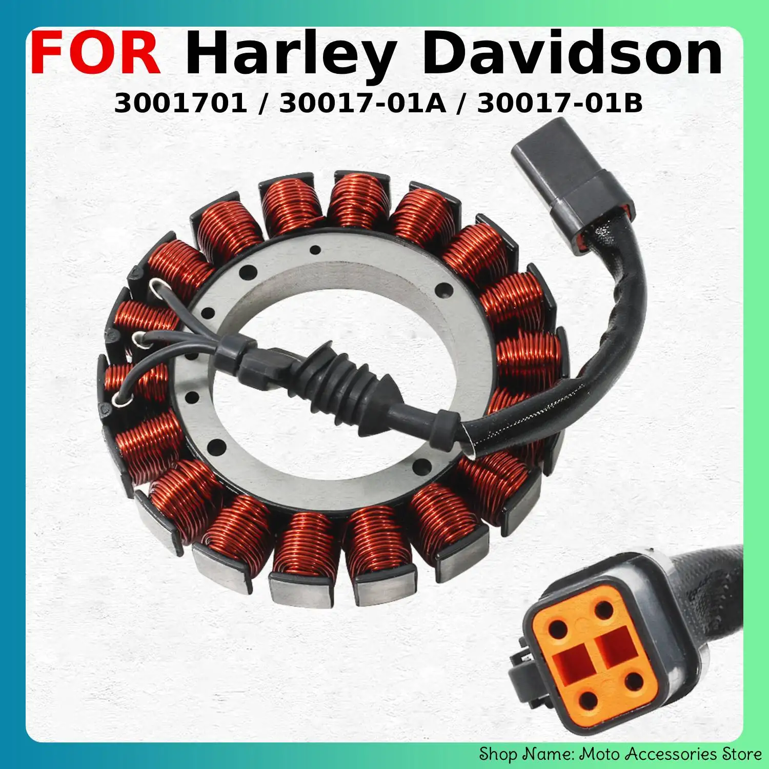 Generator Stator Coil Comp For Harley Davidson HERITAGE SPRINGER SOFTAIL CVO SOFTAIL NIGHT TRAIN DYNA LOW SUPER WIDE   30017-01B