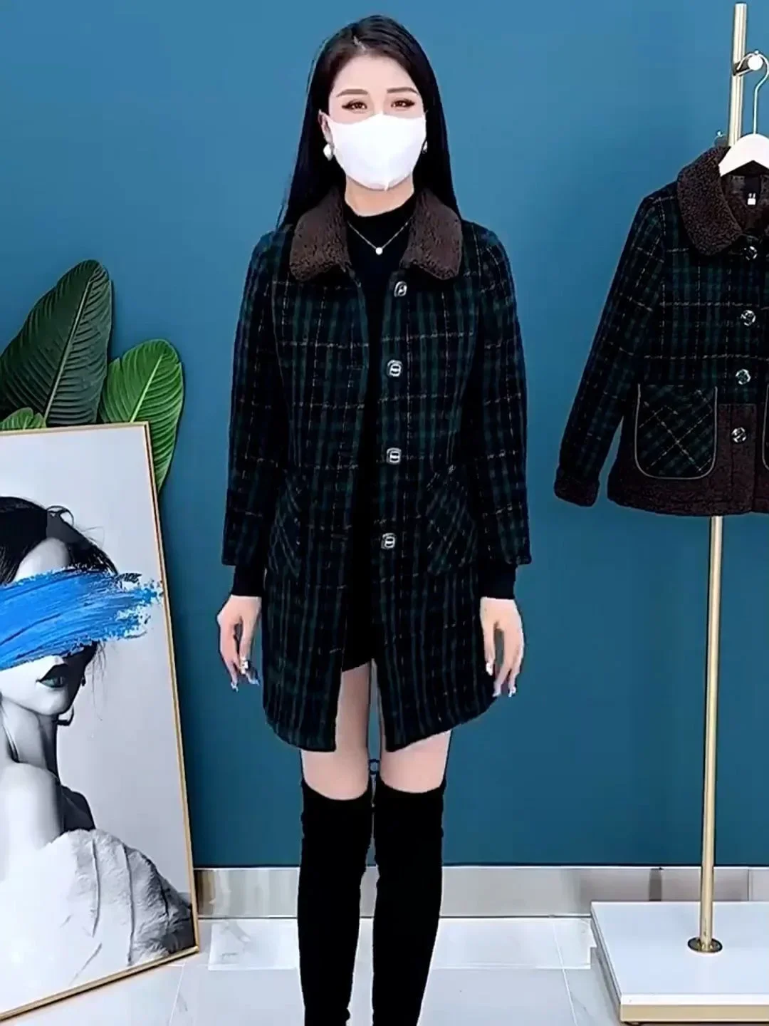 Moda velo forrado engrossado comprimento médio outerwear para mulheres elegante de alta qualidade emagrecimento estilo mamãe outono inverno clo