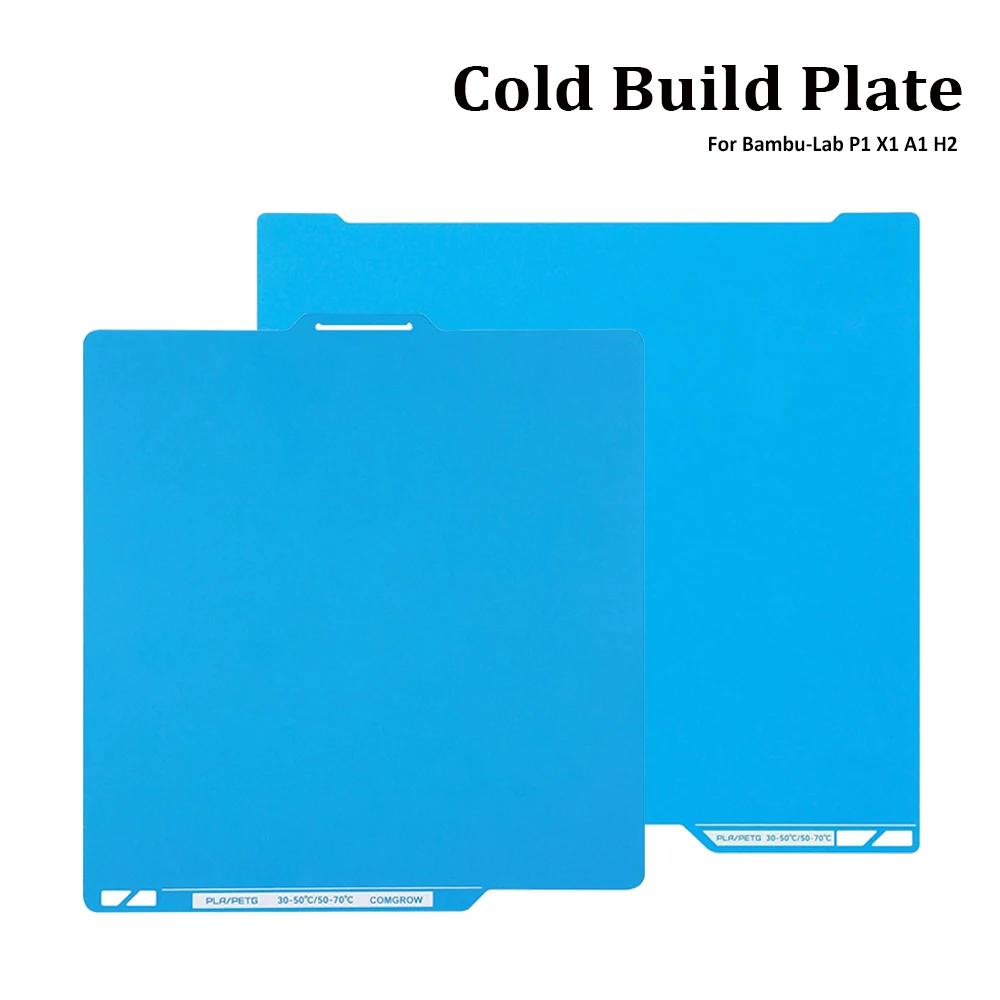 Piastra di Raffreddamento per Bambu Lab P1 X1 P1S P1P P2S X1C X1E X2D A1 H2D H2S 257x257mm, Piattaforma di Costruzione a Freddo 346*355mm con Superficie Rimovibile