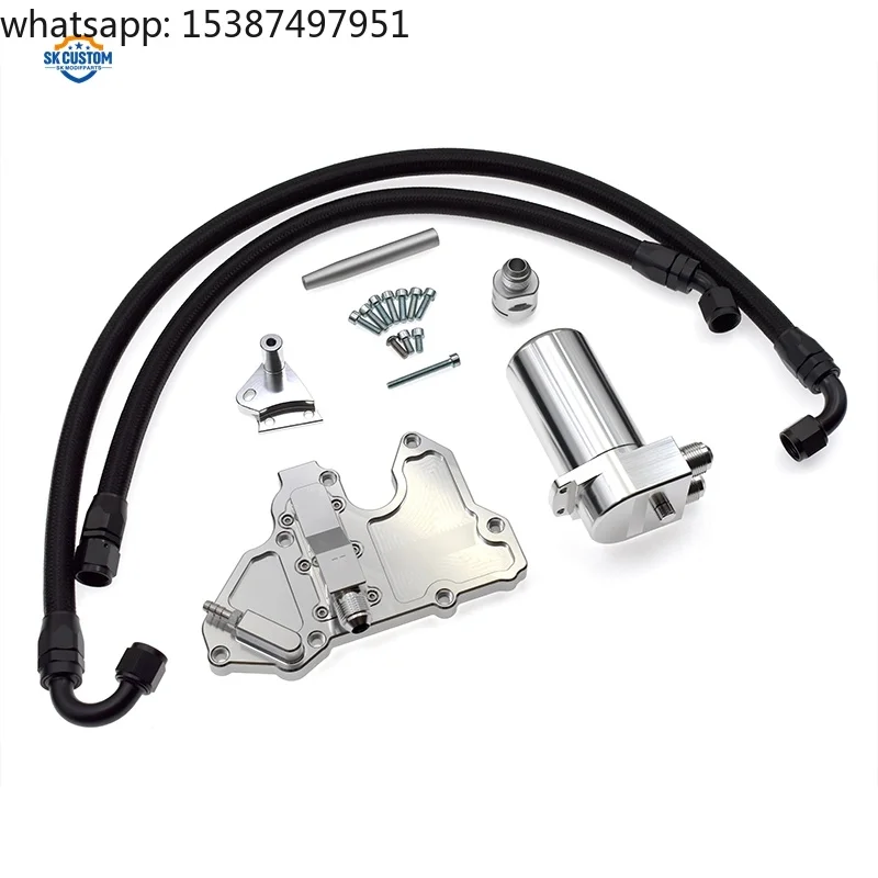 For CNC Aluminum Oil Catch Can Tank Kit for New Vw Golf MK7 for Audi S3 Gen3 EA888 Engine