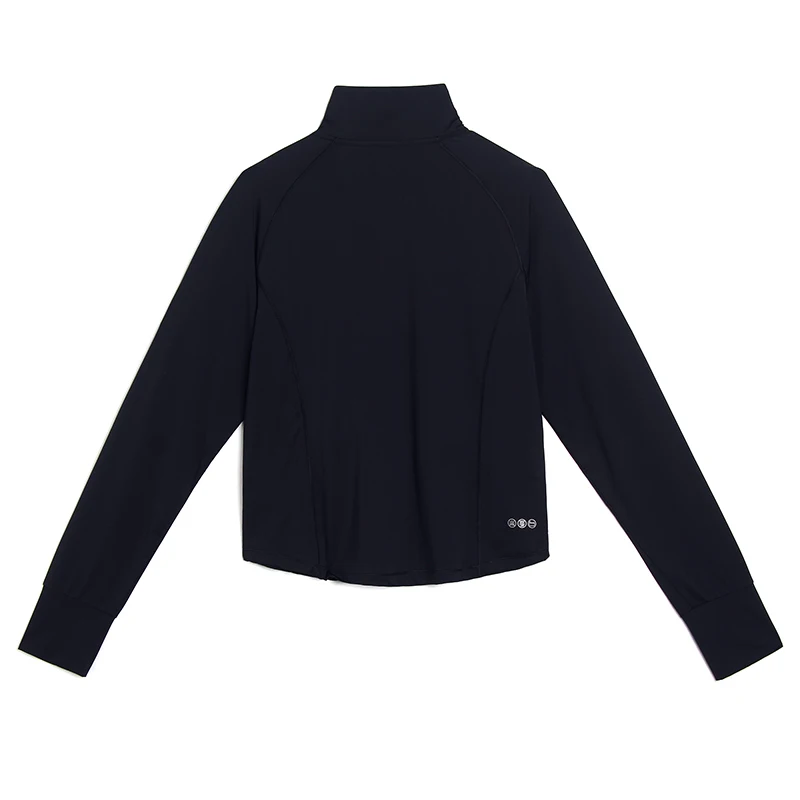 Li-Ning Damen-Fitness-Strick-Windjacke, 86 % Polyamid, 14 % Elastan, schlankes, atmungsaktives Futter, Sportmantel AFDVK56 – Detail 6
