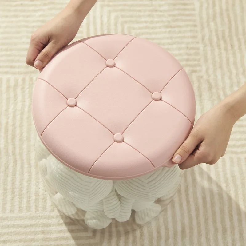 Multifunctional Children's Toy Doll Doll Storage Box Can Sit Small Stool Storage Bucket Transparent Storage Stool