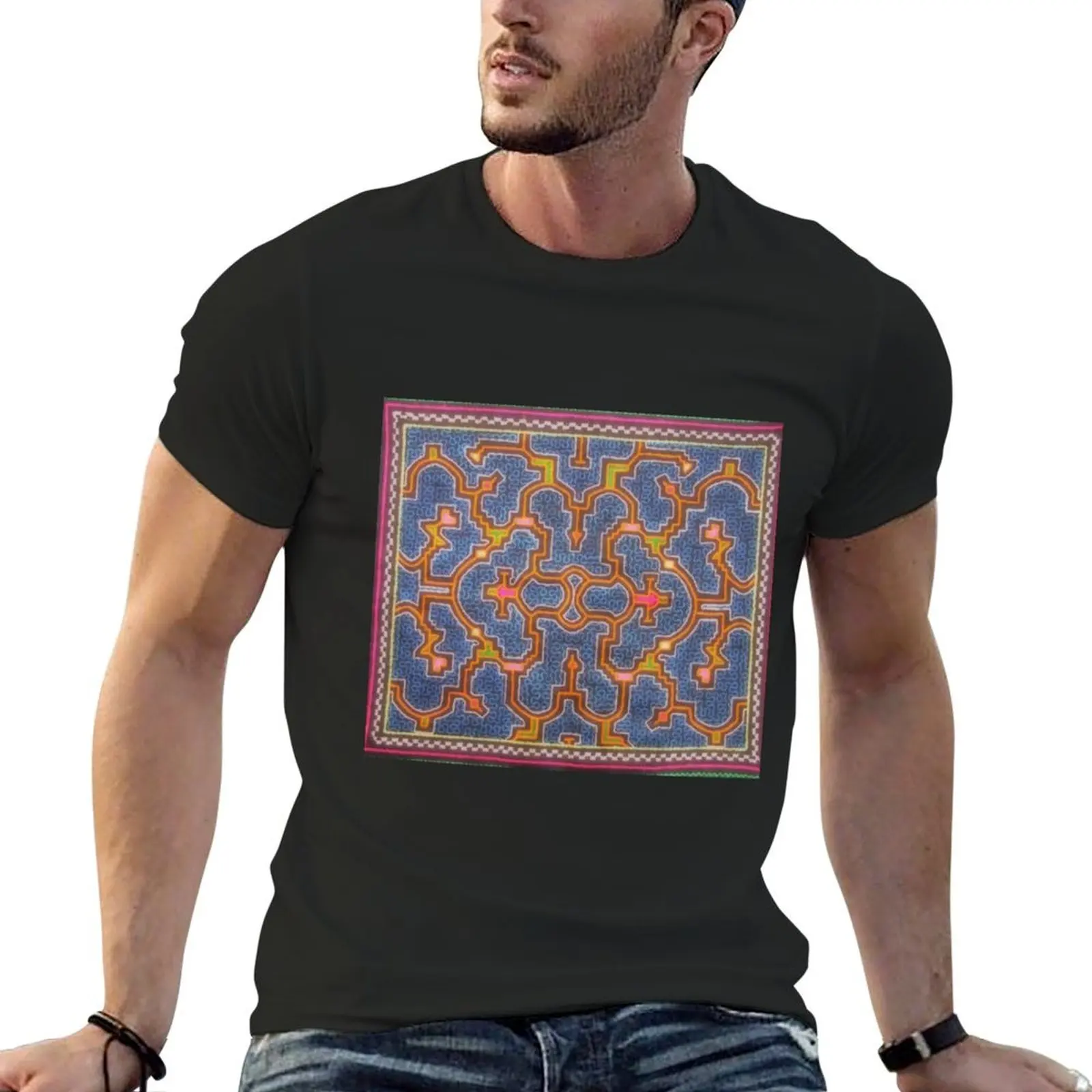 

PERUVIAN SHIPIBO STYLE PATTERN PRINT SHAMAN ayahuasca T-Shirt cute clothes shirts graphic tee baggy shirts shirts men graphic